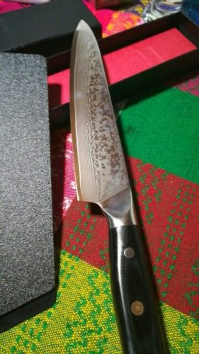 Ume Damascus kitchen knives photo review